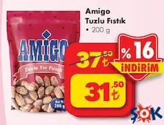 AMİGO TUZLU FISTIK 200 G